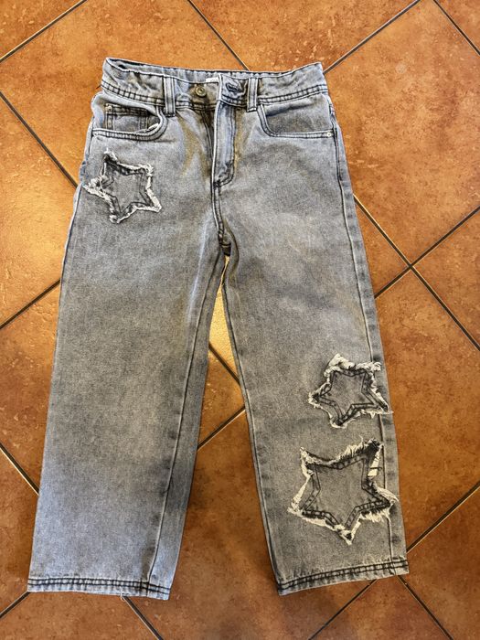 Jeansy dziewczce 128