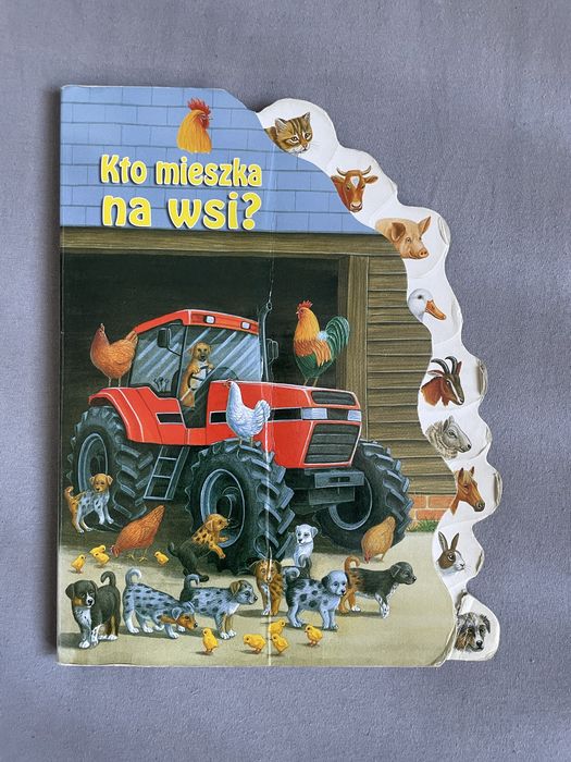 Kto mieszka na wsi? Książka o zwierzętach dla małych dzieci dla niemowląt ilustrowana pieski
