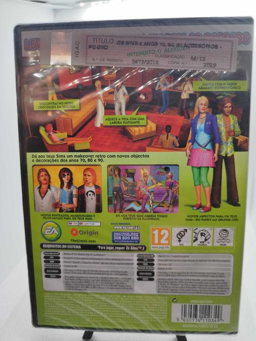 The Sims 3 Anos 70 80 90 Acessórios PC DVD Selado Novo