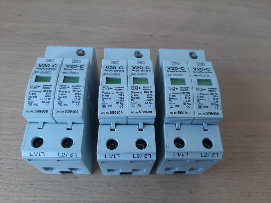 OBO Ogranicznik przepięć + wkładka V20-C 3 szt
