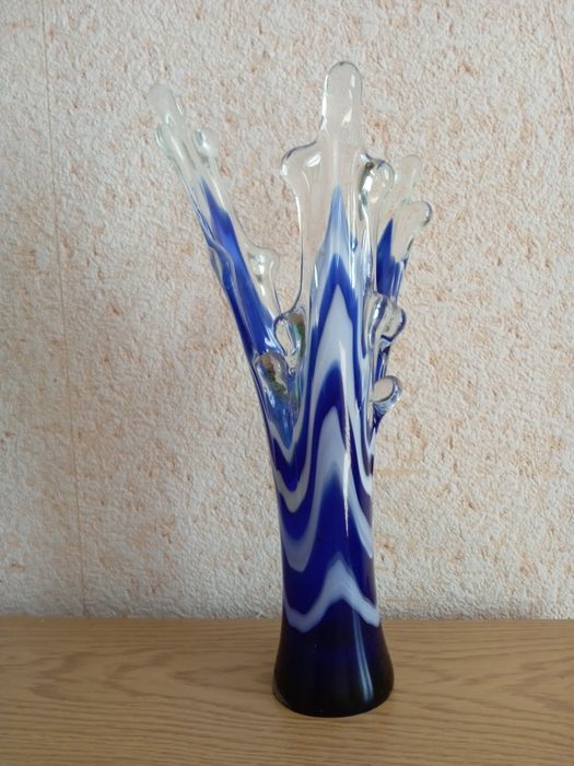 Ваза для квітів кольорове скло