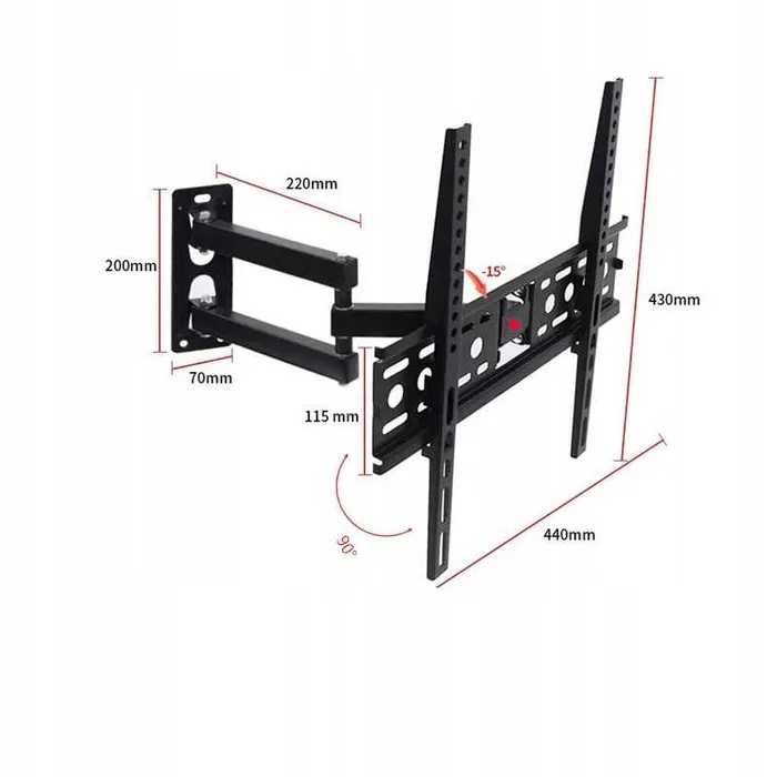 Uchwyt Do Telewizora 26 - 55 Uniwersalny Obrotowy Solidny Wieszak Tv