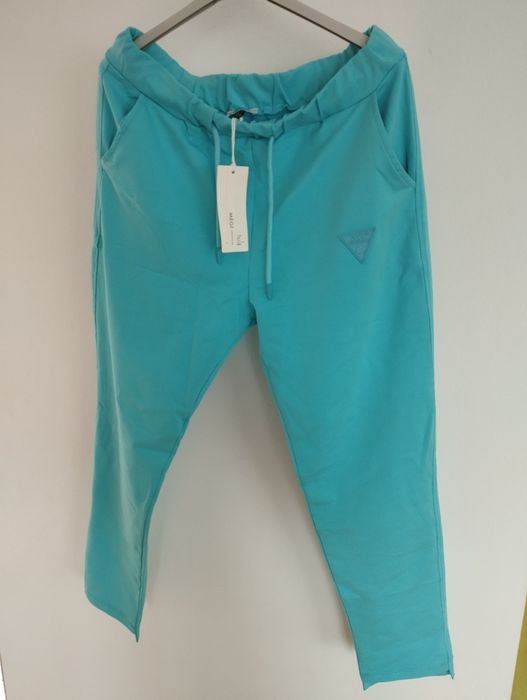 Damskie Spodnie sportowe super bawełna  L/xl kolor błękitny