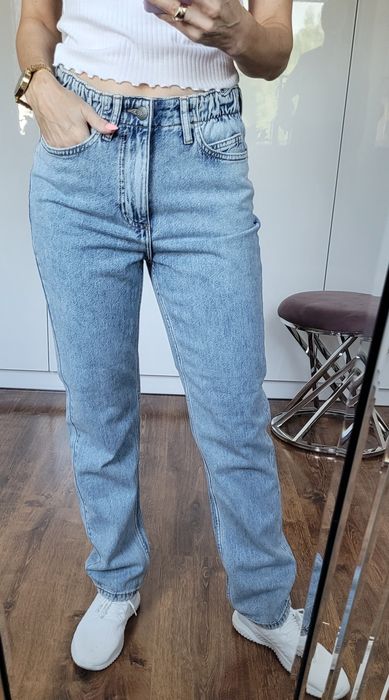 Spodnie damskie jeansowe elasticated Carol Lee regular straight 26/33
