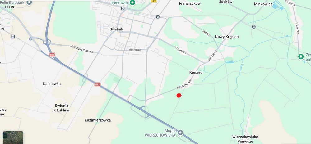 Działka z możliwością zabudowy, z mediami – Krępiec, ul. Czereśniowa