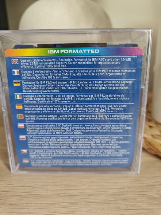 Dyskietki Verbatim MF2HD nowe box folia