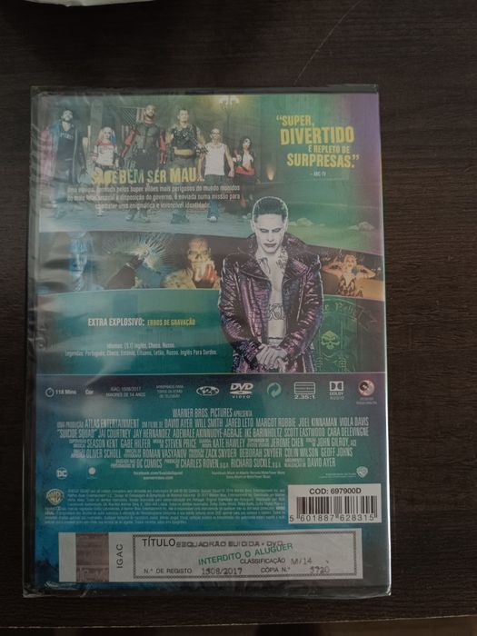 DVD do filme "Esquadrão Suicida" (portes grátis)