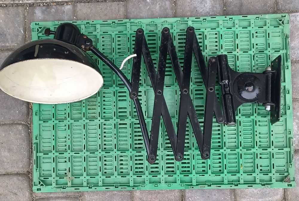 Lampa Kaiser Idell nożycowa lata 20-30