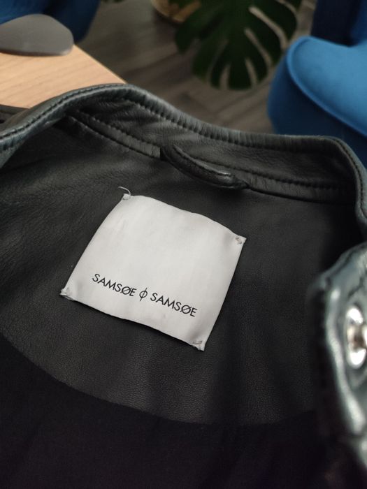 Klasyczna kurtka skórzana/ramoneska Samsoe samsoe