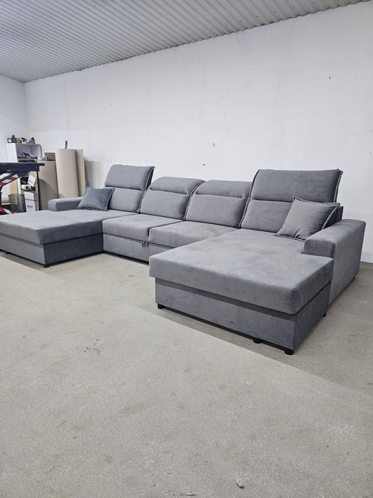 Narożnik U prosto od producenta rozkładany regulowane zagłówki