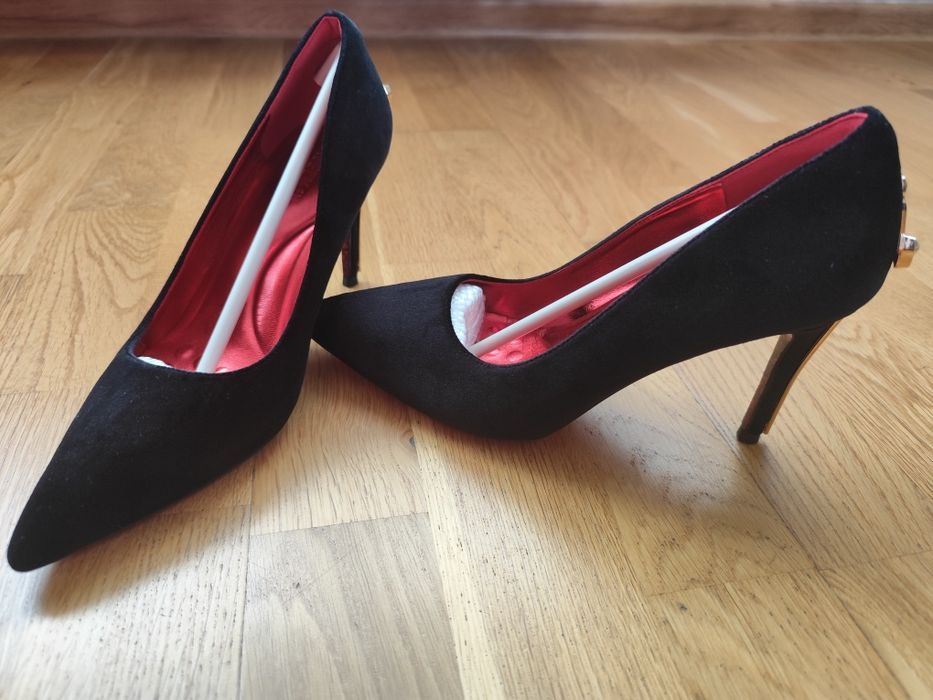 Buty obcas wysokie czarne NOWE róż 41-42