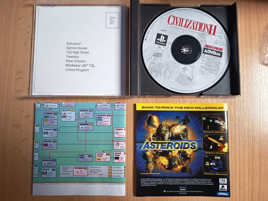 Civilization II PSX PS1 PlayStation angielska komplet z mapa rozwoju