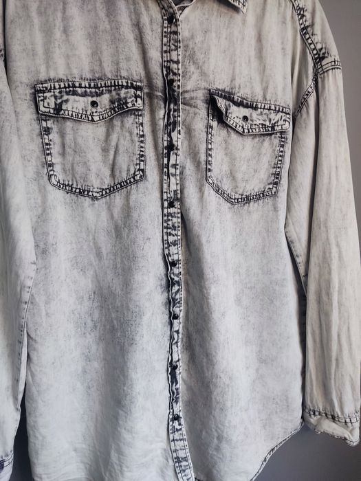 Dekatyzowana luźna koszula Cropp L/40 szara oversize