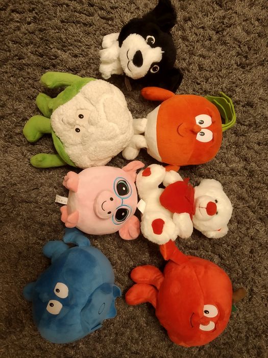 Pluszaki kalafior piesek, mis, rzodkiewka, borówka, jabłko, świnka