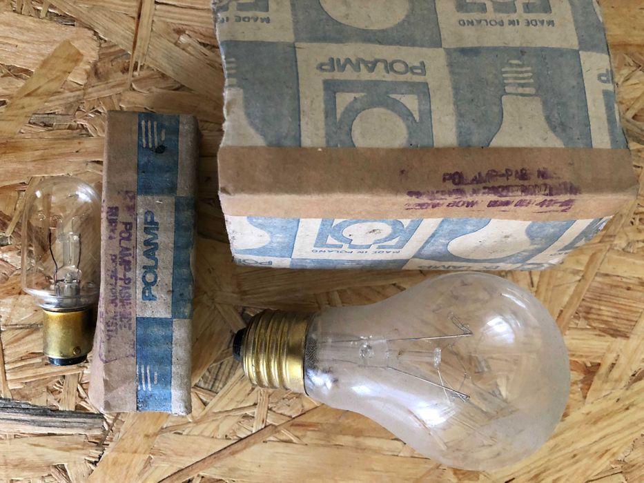 Żarówki z lat 80 i 90 POLAMP PILA Zestaw różne rodzaje