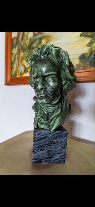 Busto Decorativo de Beethoven Estilo Clássico