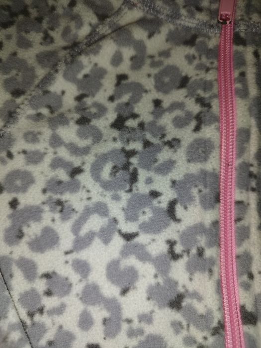 Bluza dziewczęca rozsuwanes polar 92 h&m szara pantera