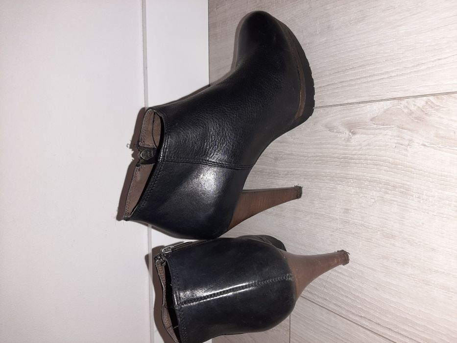 Botki kozaczki Ryłko 39 czarne skóra