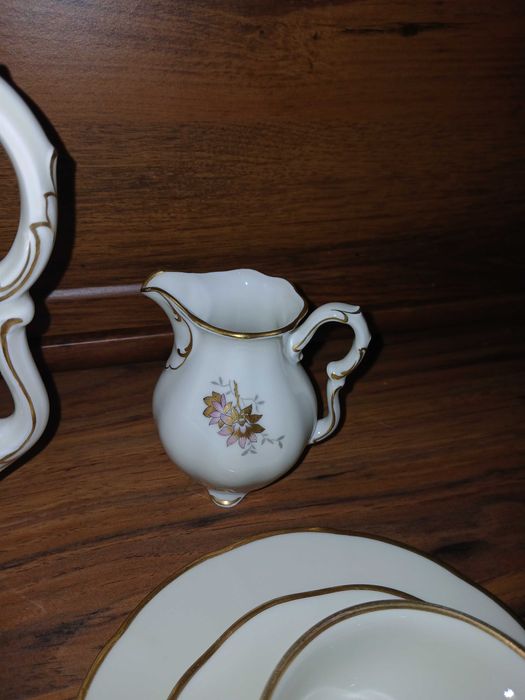 Stary serwis PirkenHammer ecru ze łotem do kawy