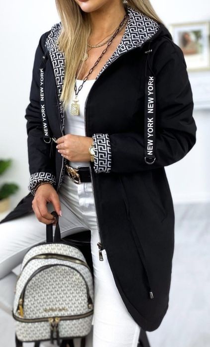 Kurtka parka damska z kapturem