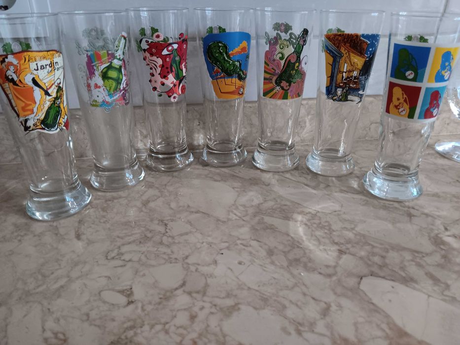 Coleção copos de cerveja