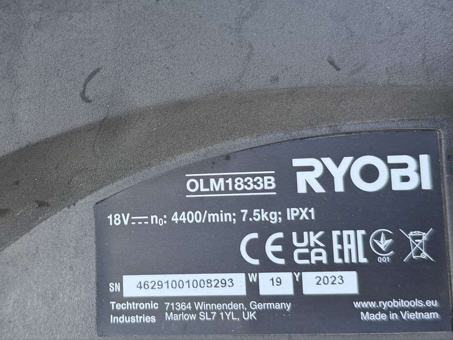 Kosiarka ryobi 18v akumulatorowa OLM1833b