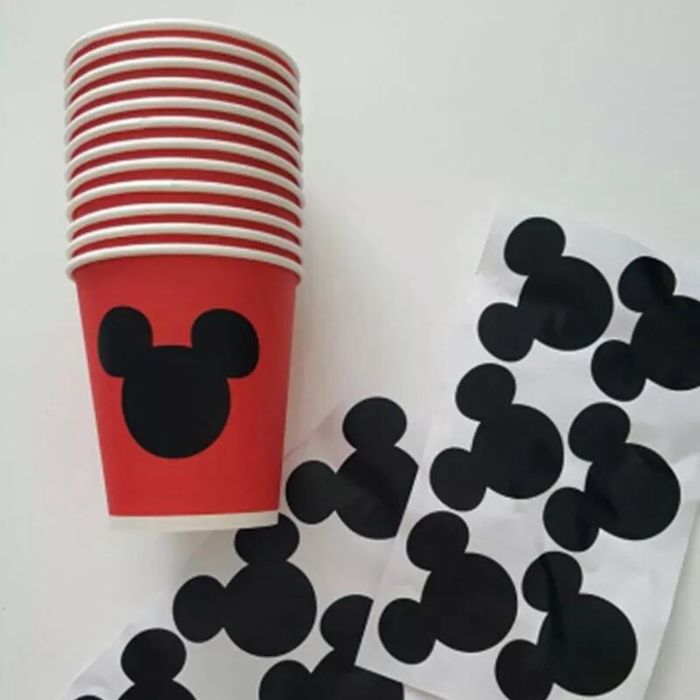 14x Mickey Mouse Decalques de Vinil para aniversários e festas