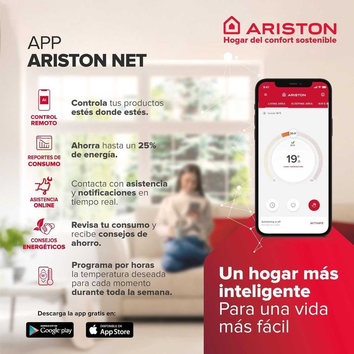 Termoacumulador Ariston Velis Pro WiFi 100L de Cuba Dupla