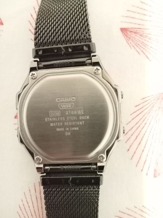 Casio A168 All Black – Original, em ótimo estado