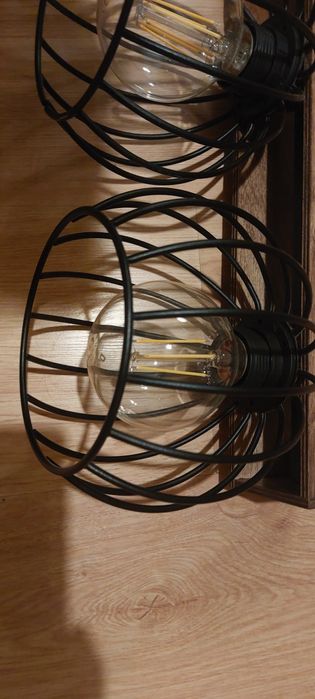 Milan Lampa wisząca loft drewno metal