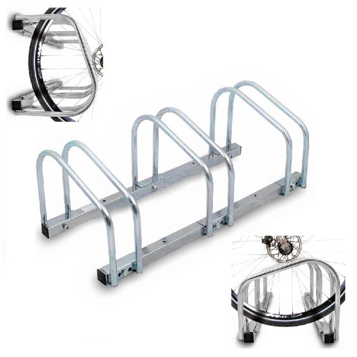 Stojak na rowery 3 stanowiska - montaż pionowy lub poziomy