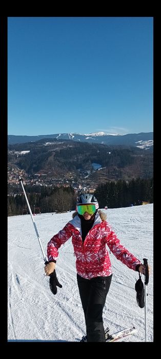 Roxy r. S 36 kurtka narciarska wzór norweski piękna lekka wygodna