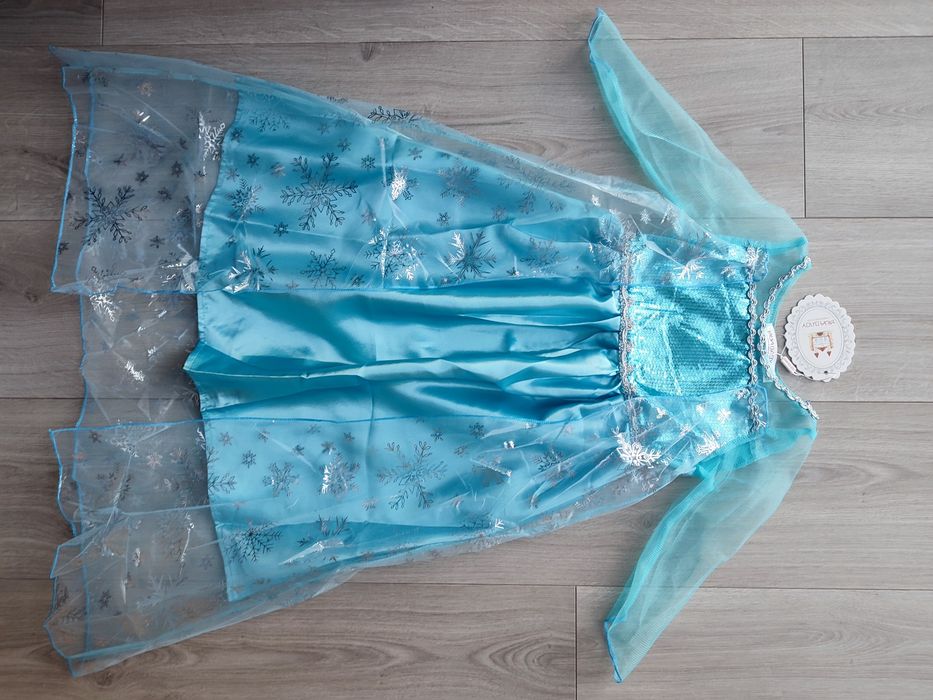 Sukienka ELSA Frozen Kraina Lodu kostium strój 116 122