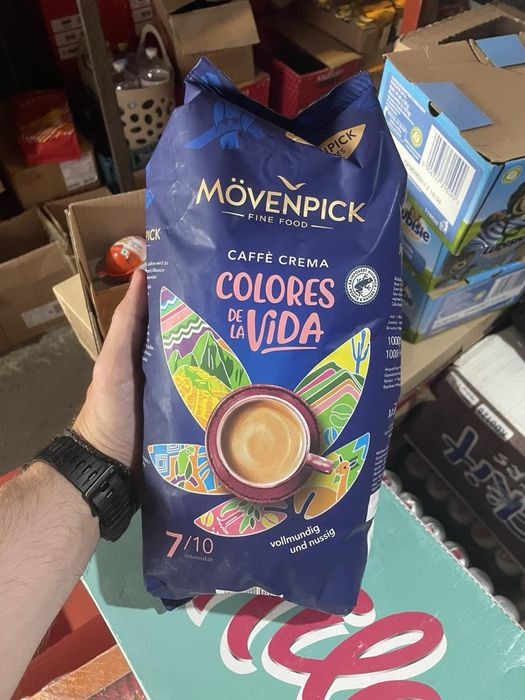 Кава в зернах Мовенпік Крема Колорес Де Ла Віда 1кг / кофе в зернах Movenpick Caffe Crema Colores De La Vida 1kg