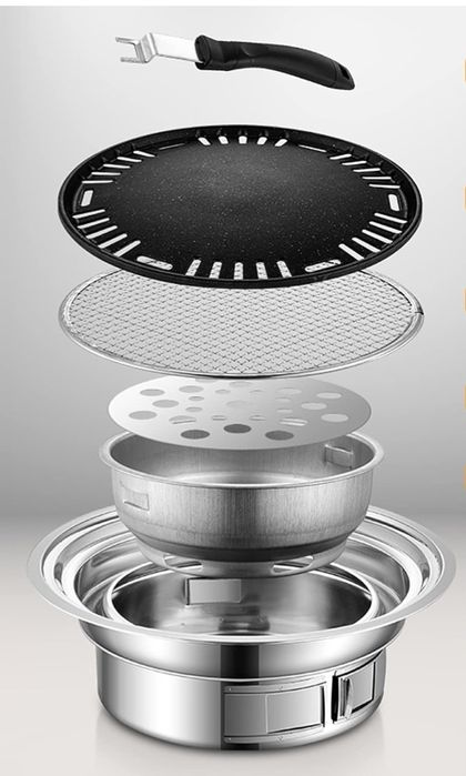 Grelhador de churrasco a carvão sem fumo portát