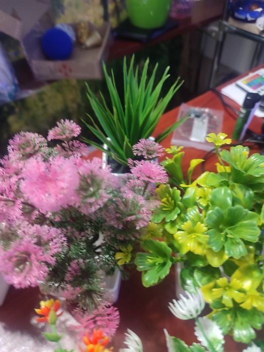 Яскраві штучні рослини . 7 штук.