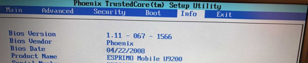 laptop Fujitsu Siemens Esprimo mobile - na części bez dysku