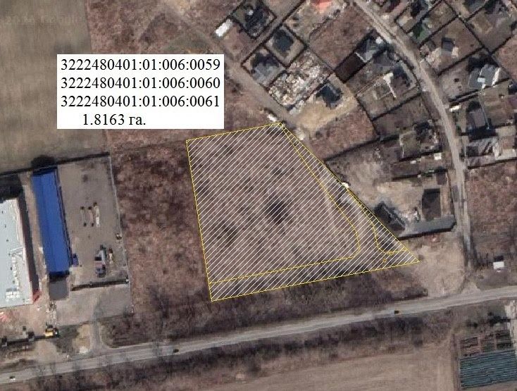 Продаж фасадної ділянки 1,8163 га в Білогородці під комерцію