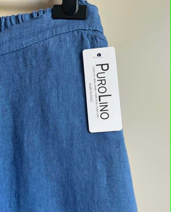 Puro Lino 100% len spodnie palazzo