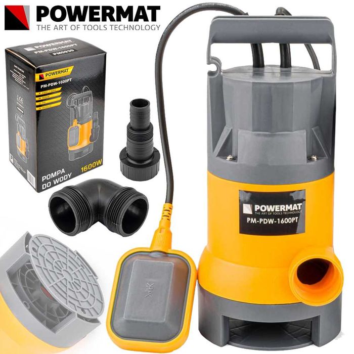 POWERMAT Pompa Do Szamba Wody Brudnej Czystej Pływak 1600w PM0930