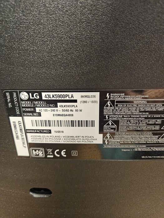 Telewizor lg 43cale smart tv