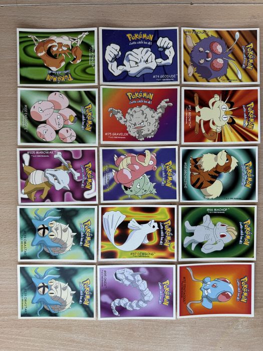 Cromos Pokemon edição 1999 (Dunkin Boomer)