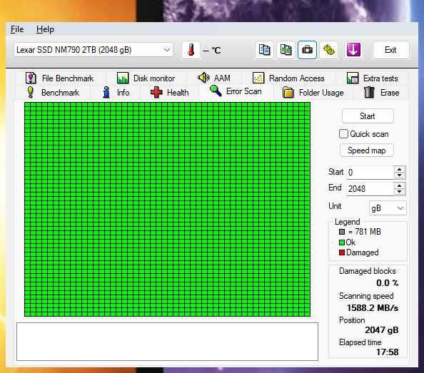 Gamingowy Dysk SSD 2TB 7400 MB/s Lexar M.2 PCIe Gen4 NVMe NM790 Gwarancja 2 Lata