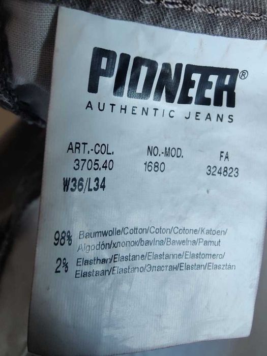 Джинсы (chino лето Pioneer Rando Germany w36 stretch grey.