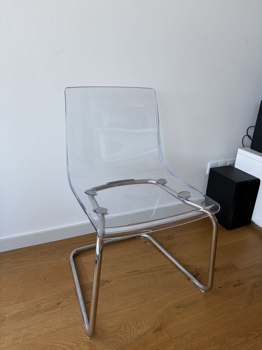 4 Cadeiras IKEA TOBIAS Transparentes / Cromadas