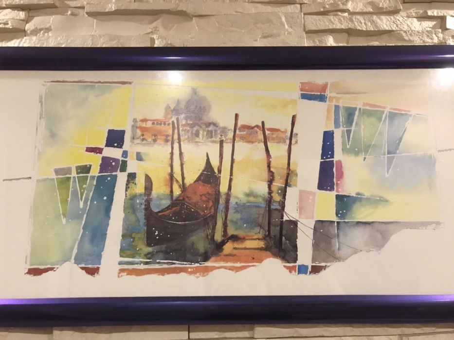 Obraz nowoczesny w ramie plastikowej 35x75 cm