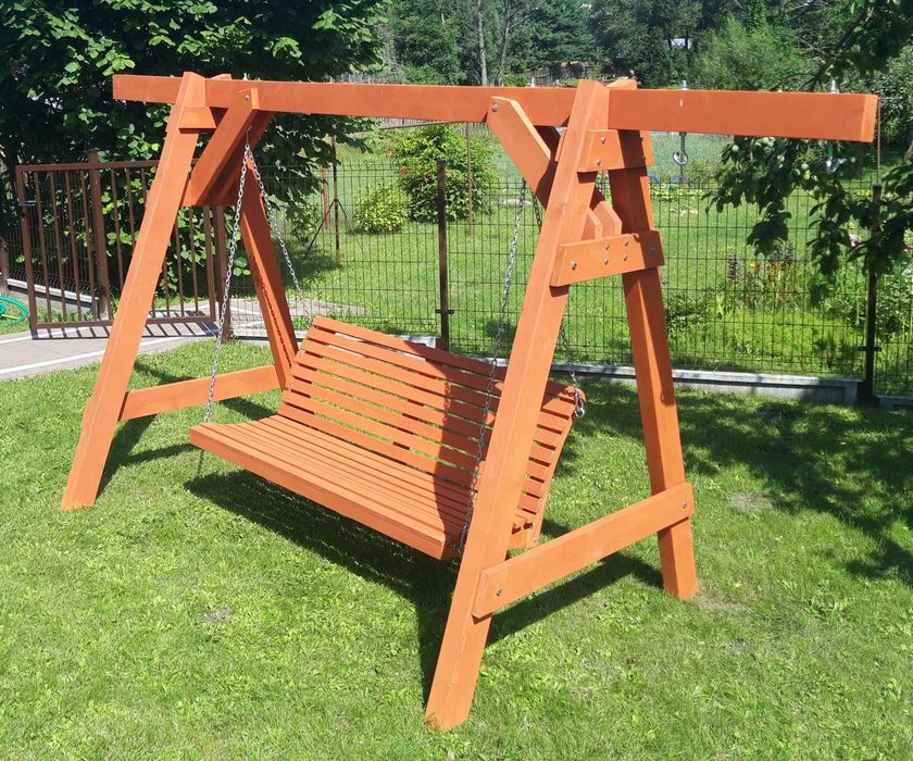 Huśtawka  ogrodowa, drewniana