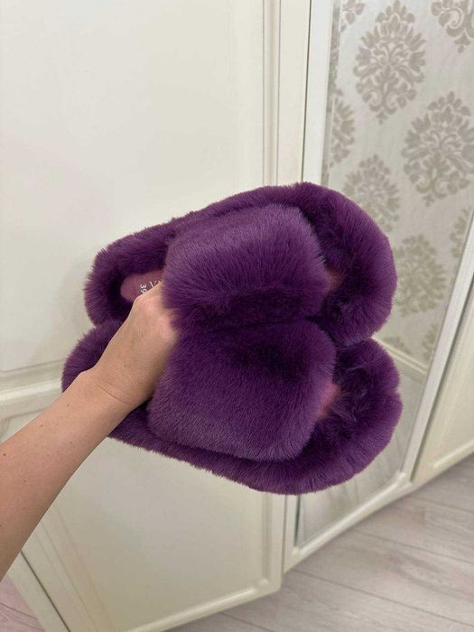 Пушистые тапочки капці домашні тапки меховые тапочки из меха модные