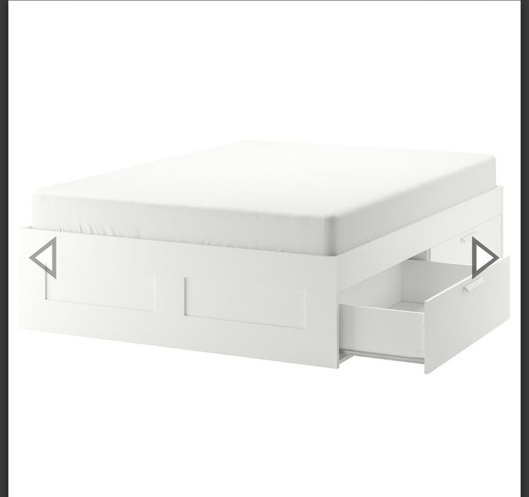 Абсолютно НОВЕ ліжко IKEA BRIMNES 140x200 | Упаковка | З шухлядами