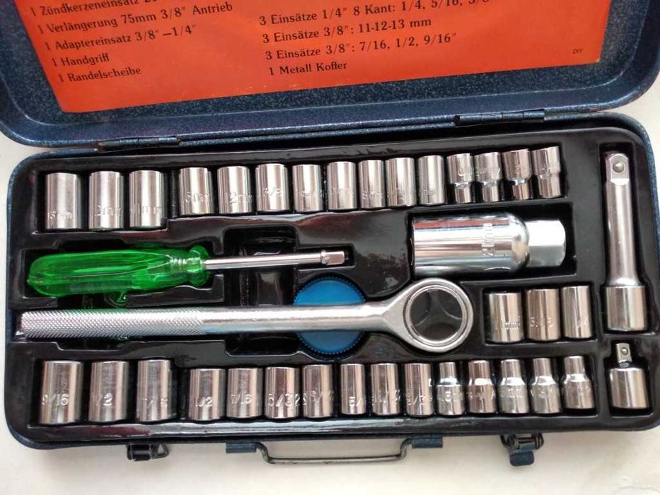 Набор торцевых ключей с трещоткой. Сделано в Германии. Набір торцевих